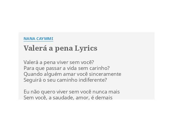 Valerá A Pena pt Lyrics [Paula Lima]