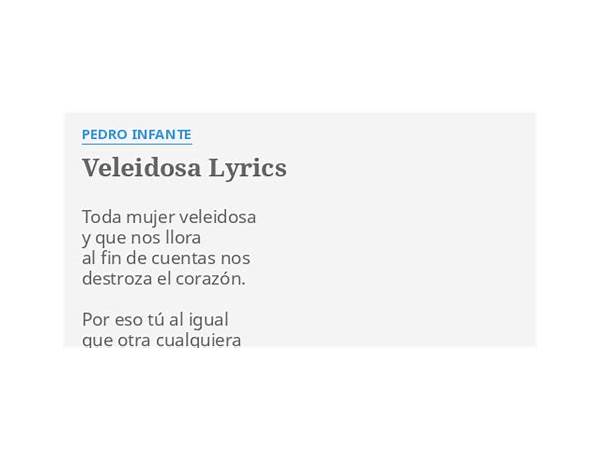 Veleidosa es Lyrics [Pedro Infante]