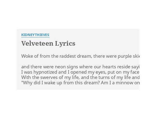 Velvet en Lyrics [Breathe Carolina]