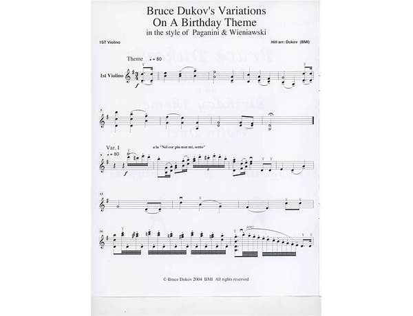 Violin: Bruce Dukov, musical term
