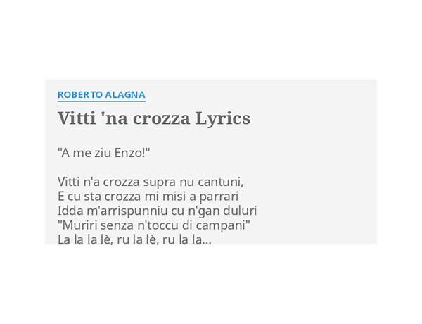 Vitti na crozza it Lyrics [Vincenzo Spampinato]