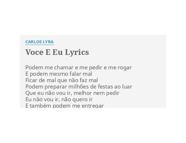 Você E Eu pt Lyrics [Max De Castro]