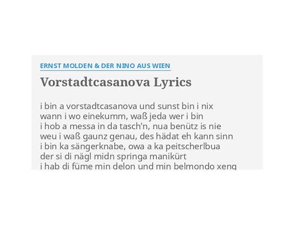 Vorstadtcasanova de Lyrics [Rainhard Fendrich]
