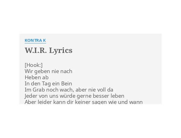 W.I.R. RMX de Lyrics [Kontra K]