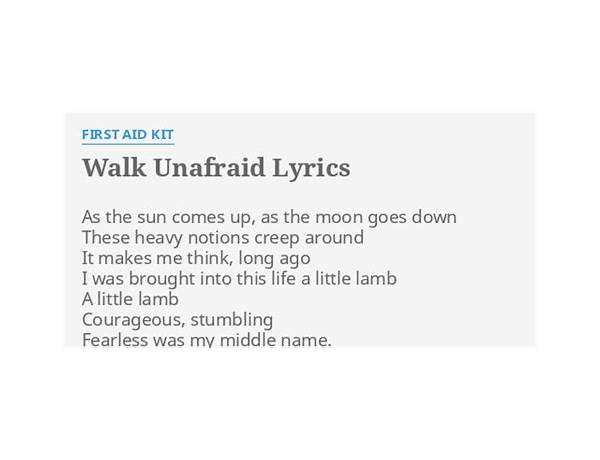 Walk Unafraid en Lyrics [R.E.M.]