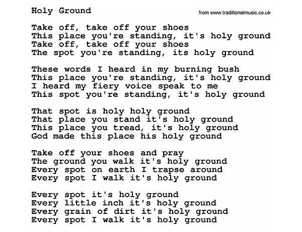 Walking On The Ground en Lyrics [Sheldon Allman]