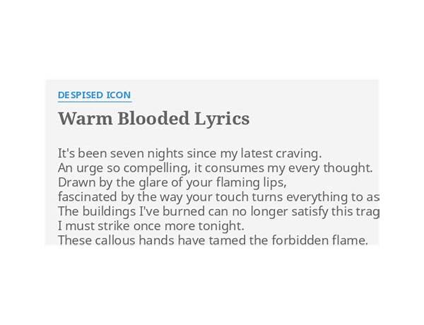 Warm Blood en Lyrics [October]