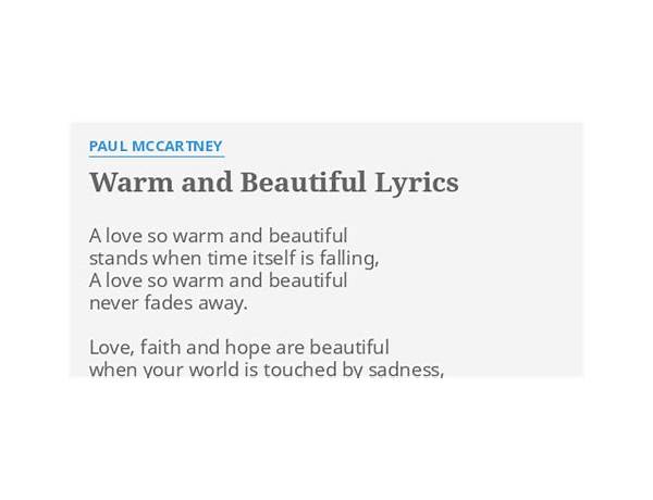 Warm and Beautiful en Lyrics [Paul McCartney & Wings]