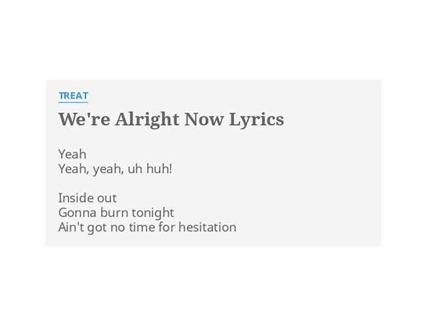 We\'re Alright en Lyrics [The Static Jacks]