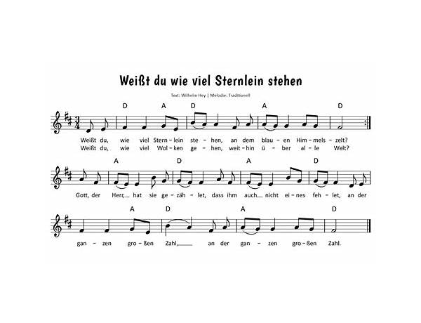 Weißt Du wieviel Sternlein stehen de Lyrics [Glasperlenspiel]