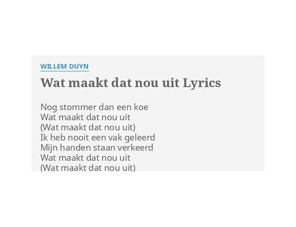 Werk Dat Maakt Me Sterk nl Lyrics [YONAS]