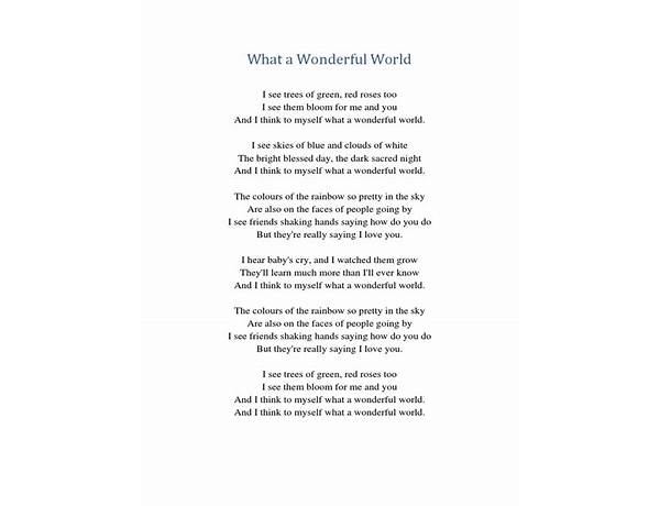 What A Wonderful World en Lyrics [KOKIA]