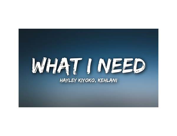 What I Need en Lyrics [Seventh Day Slumber]