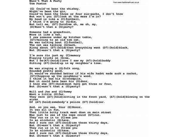 What a Party! en Lyrics [Muddy Summers and the Dirty Field Whores]