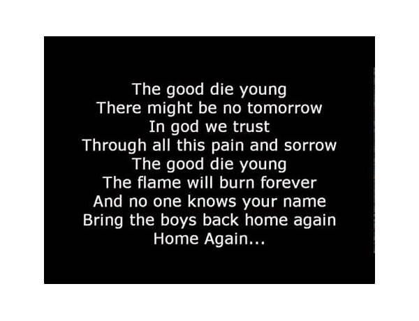 When The Good Die Young en Lyrics [Anton Fig]