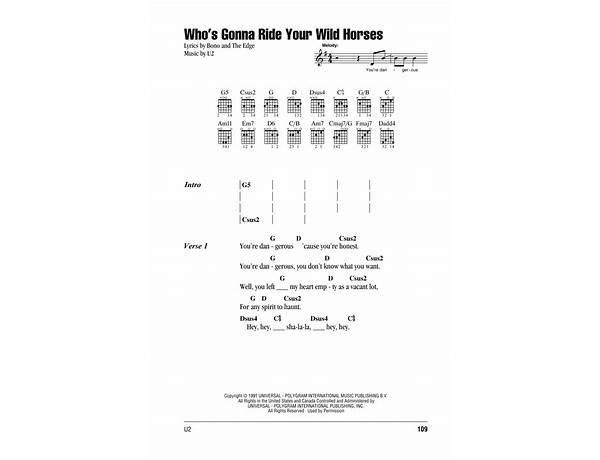 Who’s Gonna Ride Your Wild Horses en Lyrics [U2]