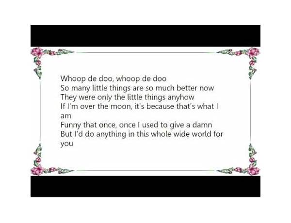 Whoop De Doo en Lyrics [Jimmy Buffett]