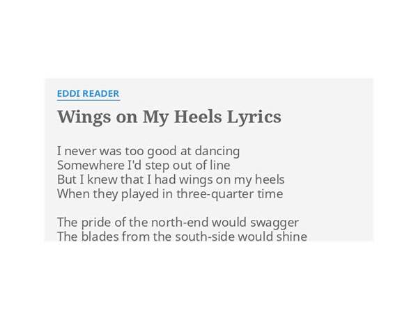 Wings On My Heels en Lyrics [Eddi Reader]