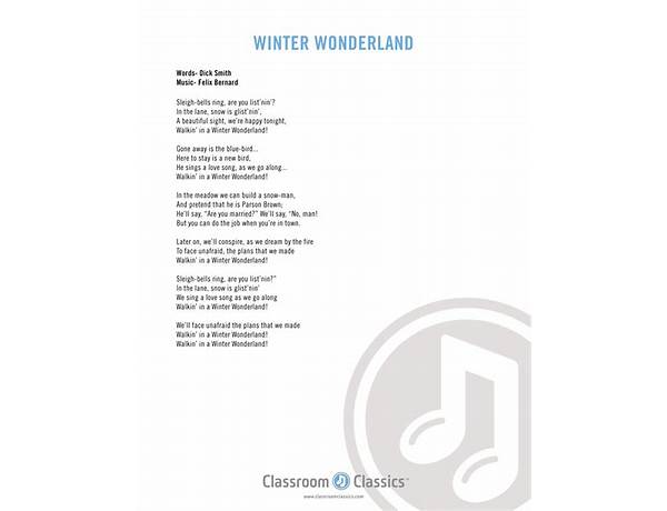 Winter Wonderland en Lyrics [Peggy Lee]