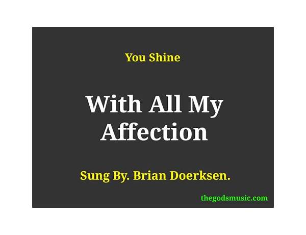With All My Affection en Lyrics [Brian Doerksen]