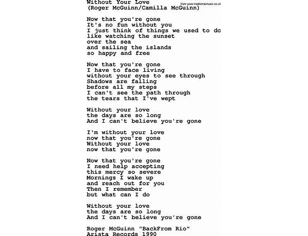 Without Your Love en Lyrics [M-Pact]