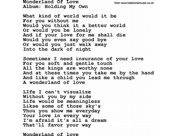 Wonderland of Love en Lyrics [George Strait]