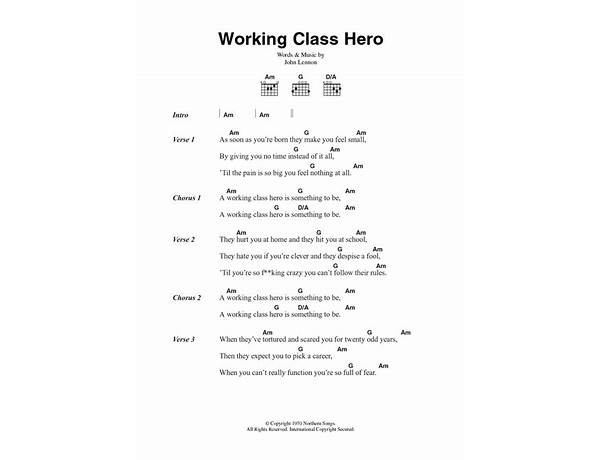 Working Class Hero en Lyrics [Tommy Roe]