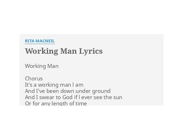 Working Man en Lyrics [Eterna]