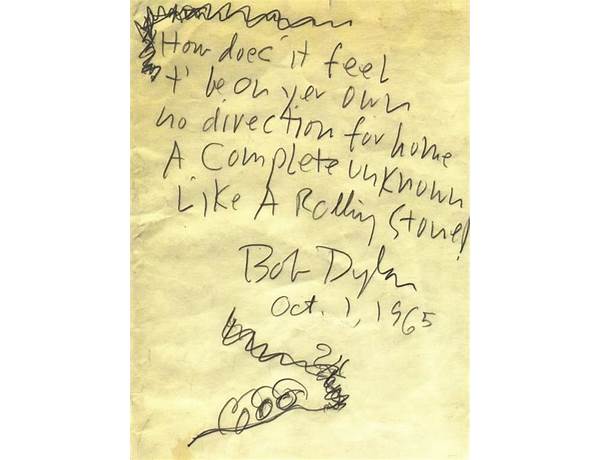 Written: Bob Dylan, musical term