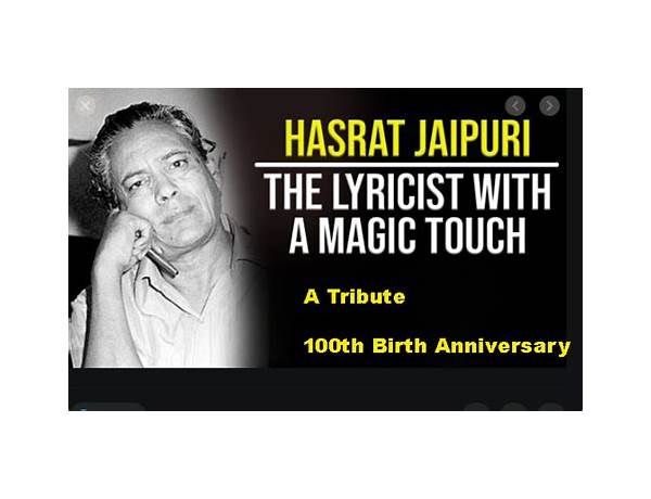 Written: Hasrat Jaipuri, musical term
