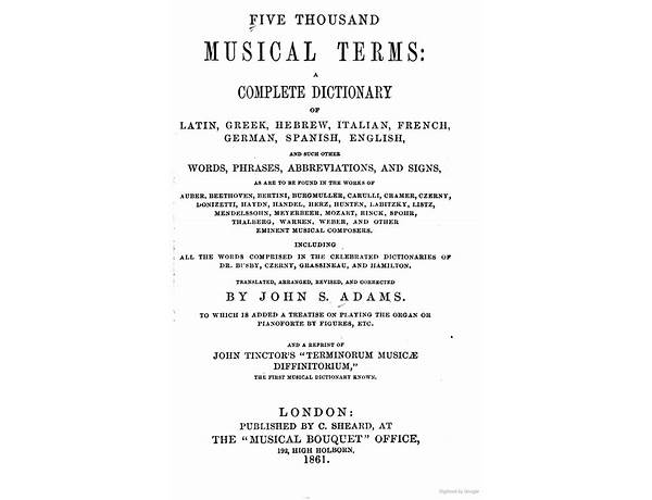 Written: Joseph Victorian, musical term