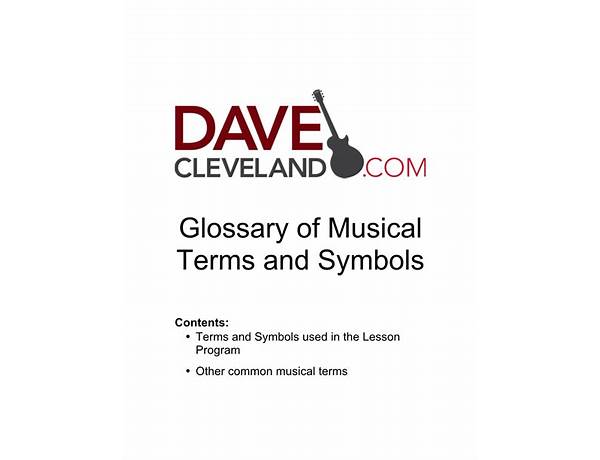 Written: Mike Tolan, musical term