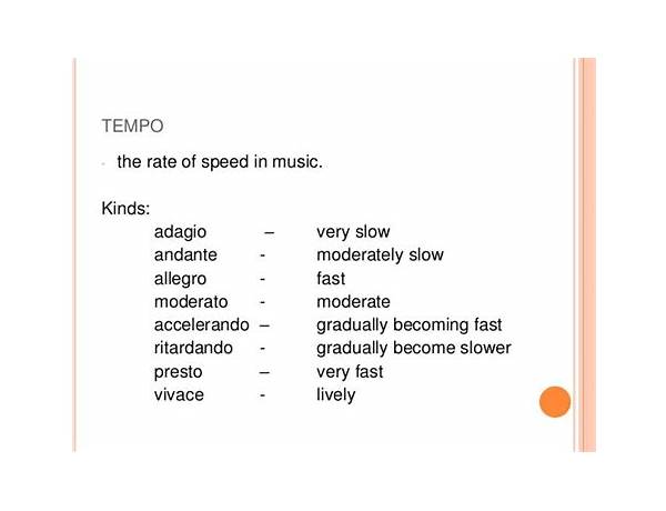 Written: Presto Loop, musical term