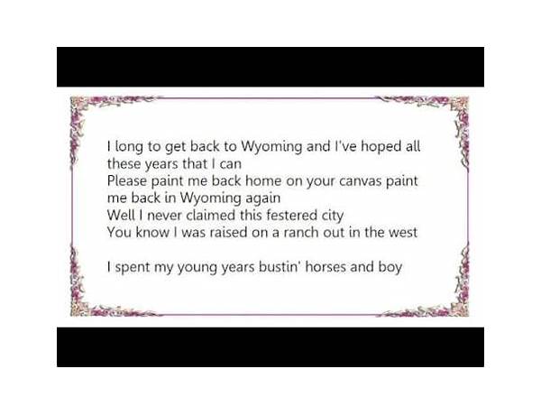 Wyoming Girl en Lyrics [Chris LeDoux]