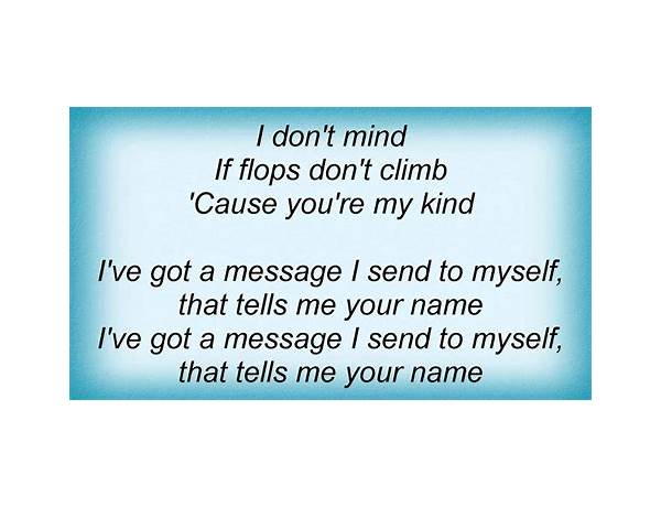 YOU\'RE MY KIND en Lyrics [Why Not]