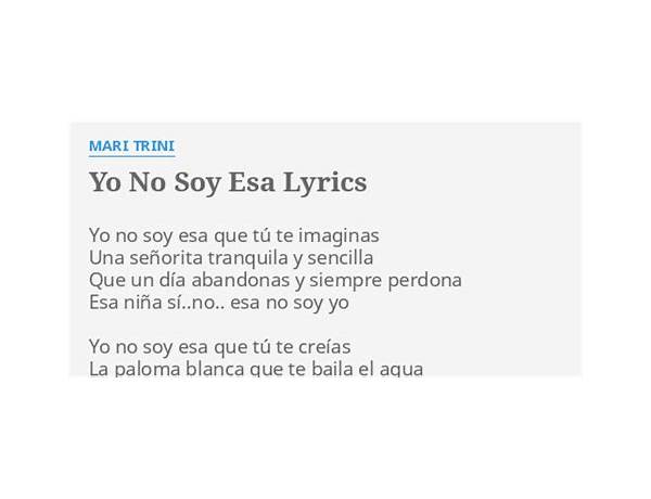 Yo no soy esa es Lyrics [La Húngara]