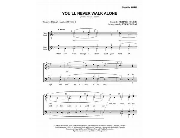 You’ll Never Walk Alone Is A Cover Of: You’ll Never Walk Alone By Rodgers & Hammerstein, musical term