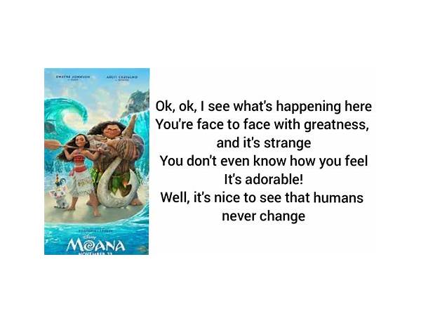 Your Welcome I Moana Sound Track! en Lyrics [Dwayne Johnson]