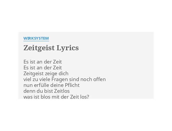 Zeitgeist en Lyrics [AZtheMC]