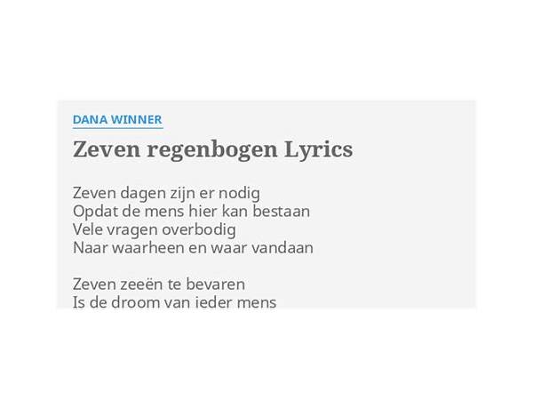 Zeven regenbogen nl Lyrics [Dana Winner]