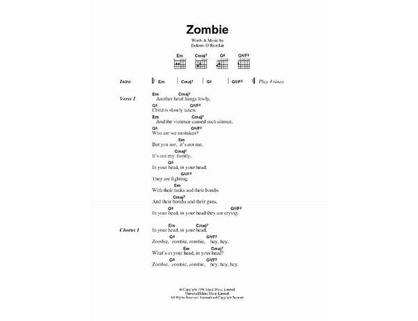 Zombie en Lyrics [Normie Girlfriend]