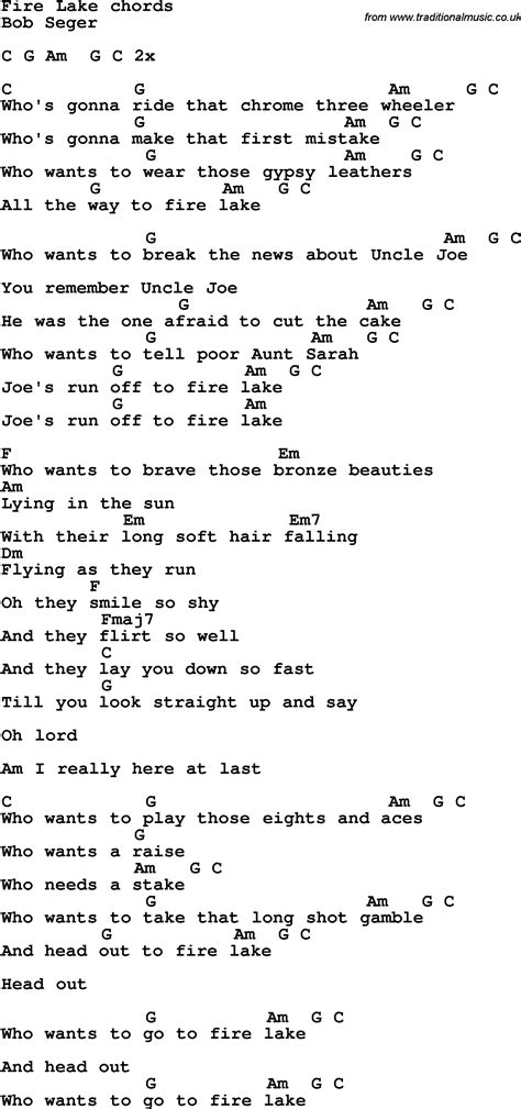 ​fire on the lake lyrics credits, cast, crew of song