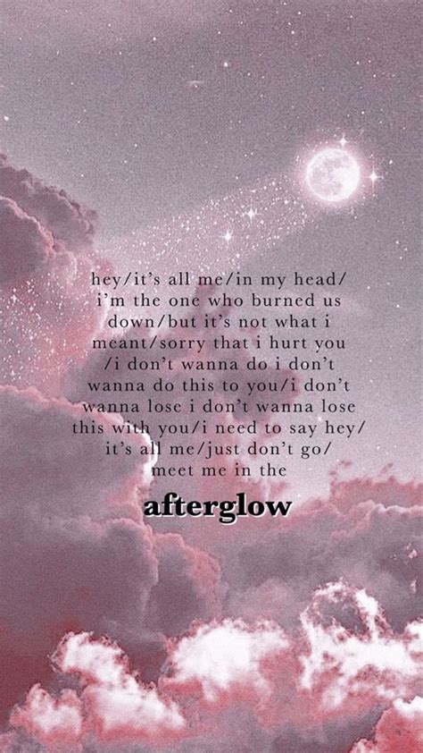 Afterglow lyrics credits, cast, crew of song