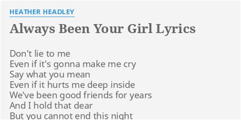 Always Been Your Girl lyrics credits, cast, crew of song