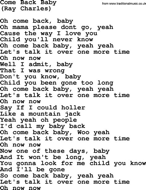 Baby Come Back lyrics credits, cast, crew of song