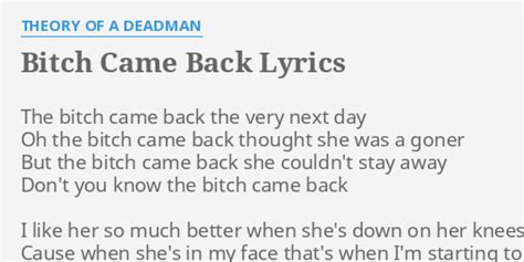 Bitch Came Back lyrics credits, cast, crew of song