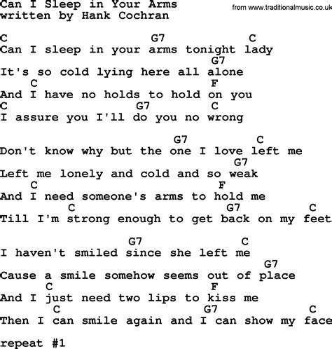 Can I Sleep In Your Arms? lyrics credits, cast, crew of song