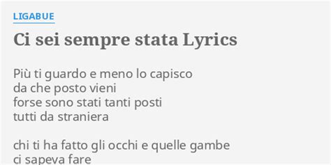 Ci Sei Sempre Stata lyrics credits, cast, crew of song