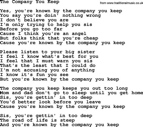 Company You Keep lyrics credits, cast, crew of song
