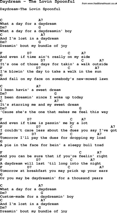 Daydream lyrics credits, cast, crew of song